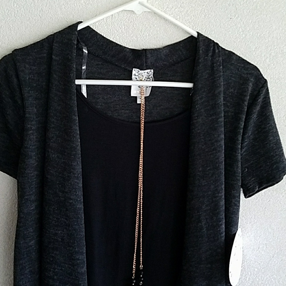 NWT Naif short sleeve tank top with sweater